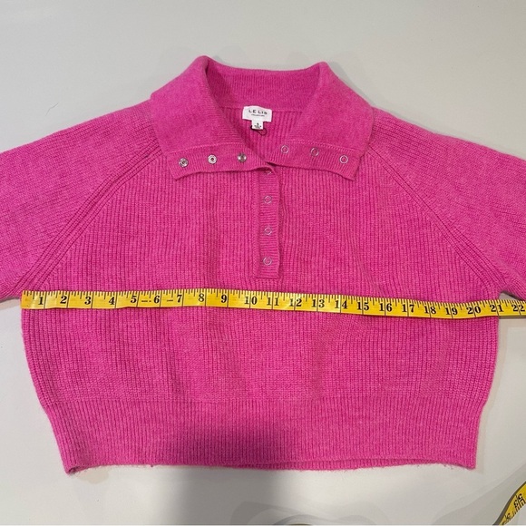Le Lis Cropped Pink Sweater Size Small - Picture 4 of 5